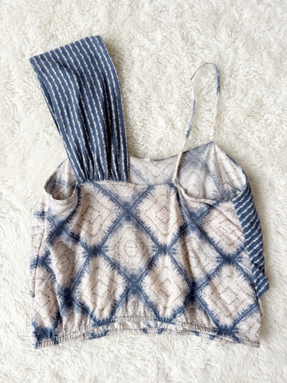 Free People Woman Blue Tie Dye Cami Top XS Boho Folk Festival Coastal Cowgirl - Picture 2 of 7
